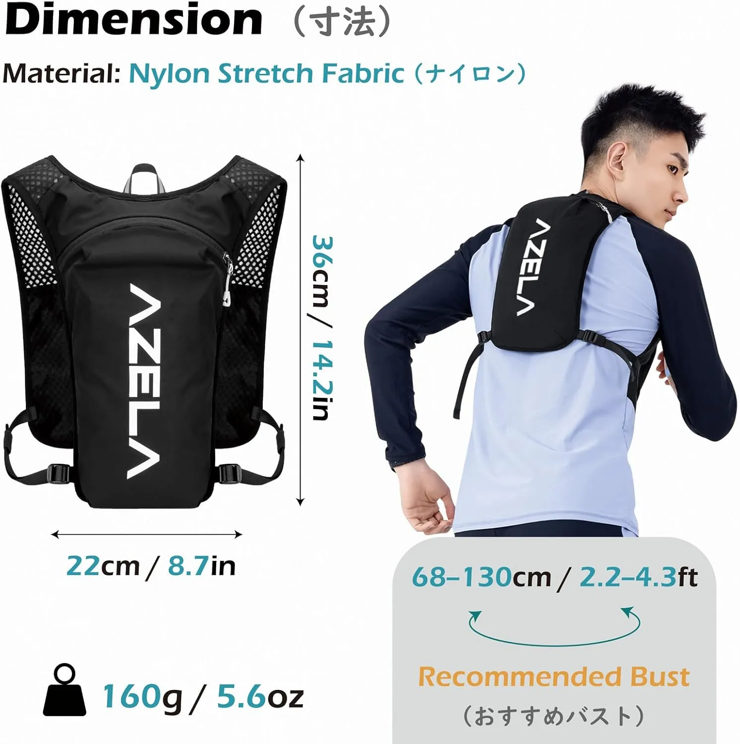 TRIWONDER Running Hydration Vest 5L 7L Lightweight Hydration Pack Backpack Hydro Daypack for Trail Marathoner Running Race Cycling Daypack