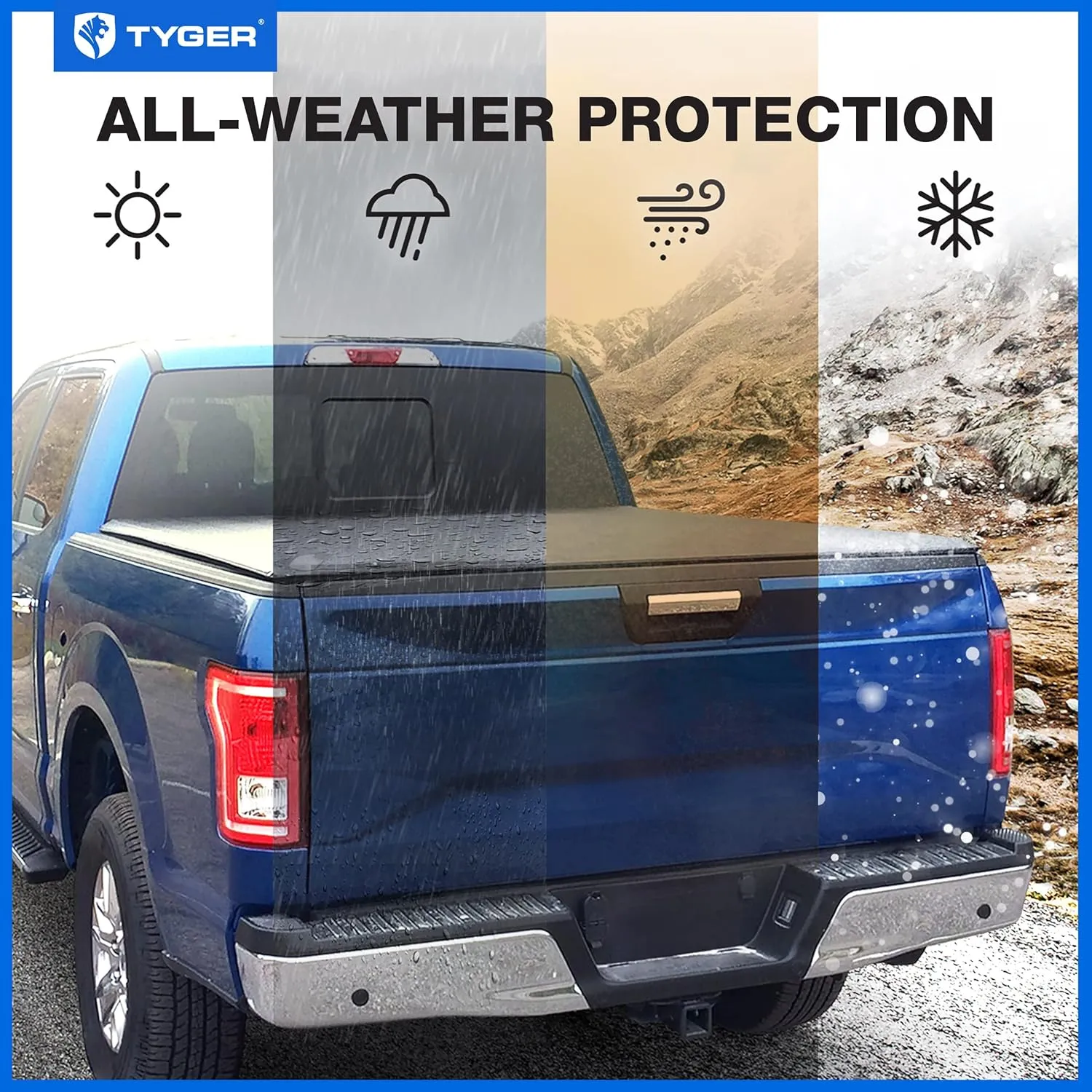 Tyger Auto T1 Soft Roll Up Truck Bed Tonneau Cover Compatible with 2014-2018 Chevy Silverado / GMC Sierra 1500; 2015-2019 2500 HD 3500 HD; 2019 LD/Limited Only | 6'6" Bed (78") | TG-BC1C9007 , Black