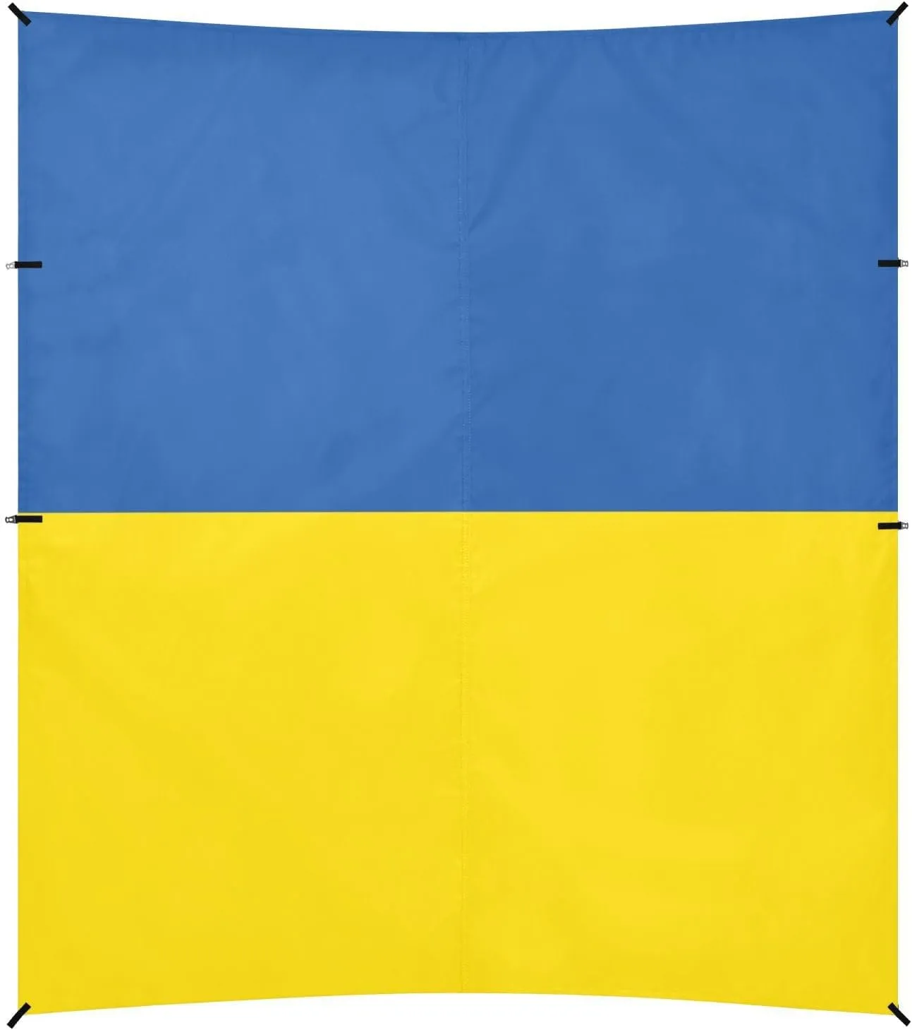 Ukraine Flag Foldable Beach Cabana UPF50 Waterproof Large Sun Shade with Sand Shovel, Sandbags for Backyard, Grassland, Park