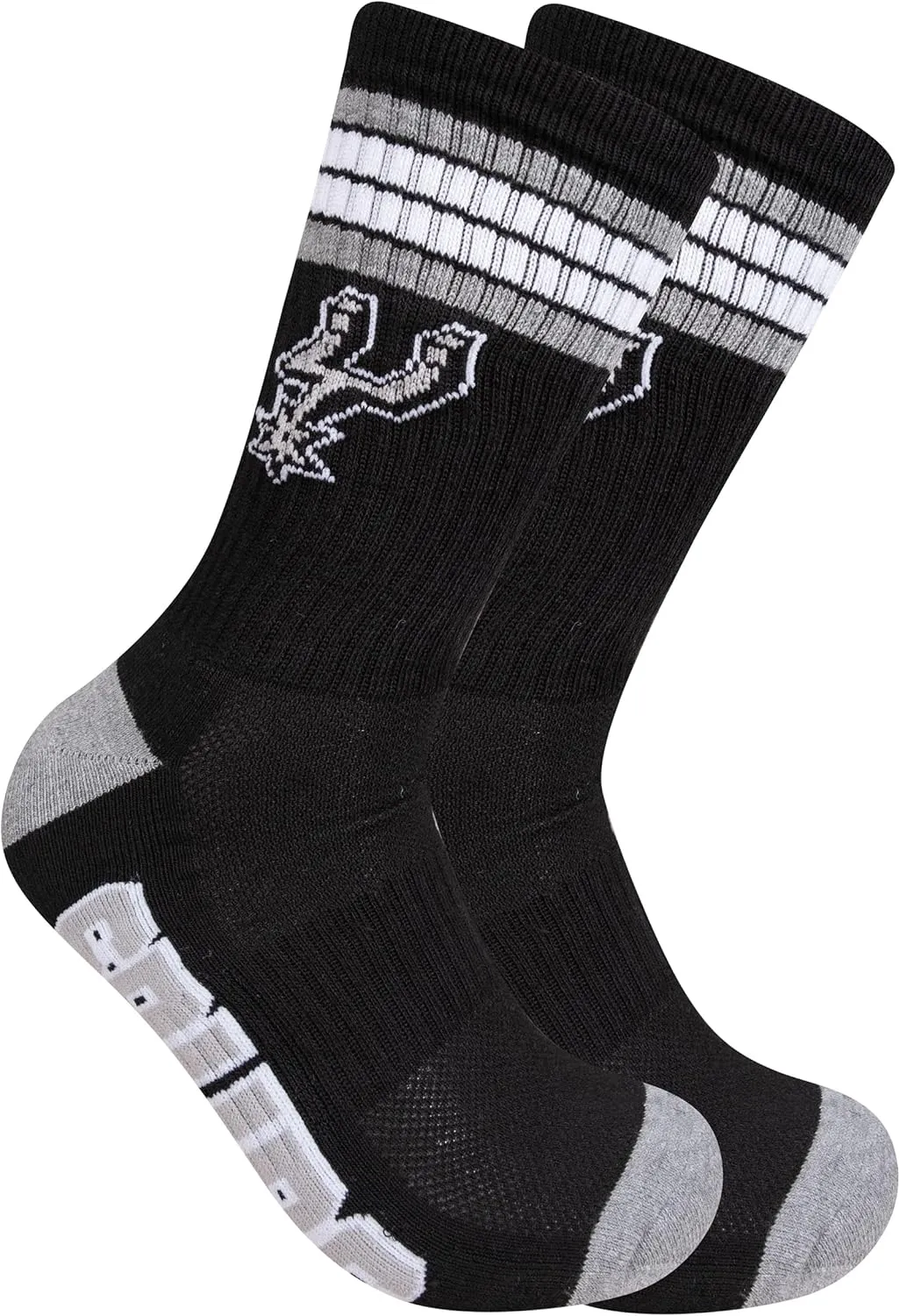 Ultra Game Men's NBA Official Athletic Cushioned Secure Fit Team Crew Socks-3 Pack
