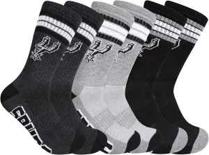 Ultra Game Men's NBA Official Athletic Cushioned Secure Fit Team Crew Socks-3 Pack