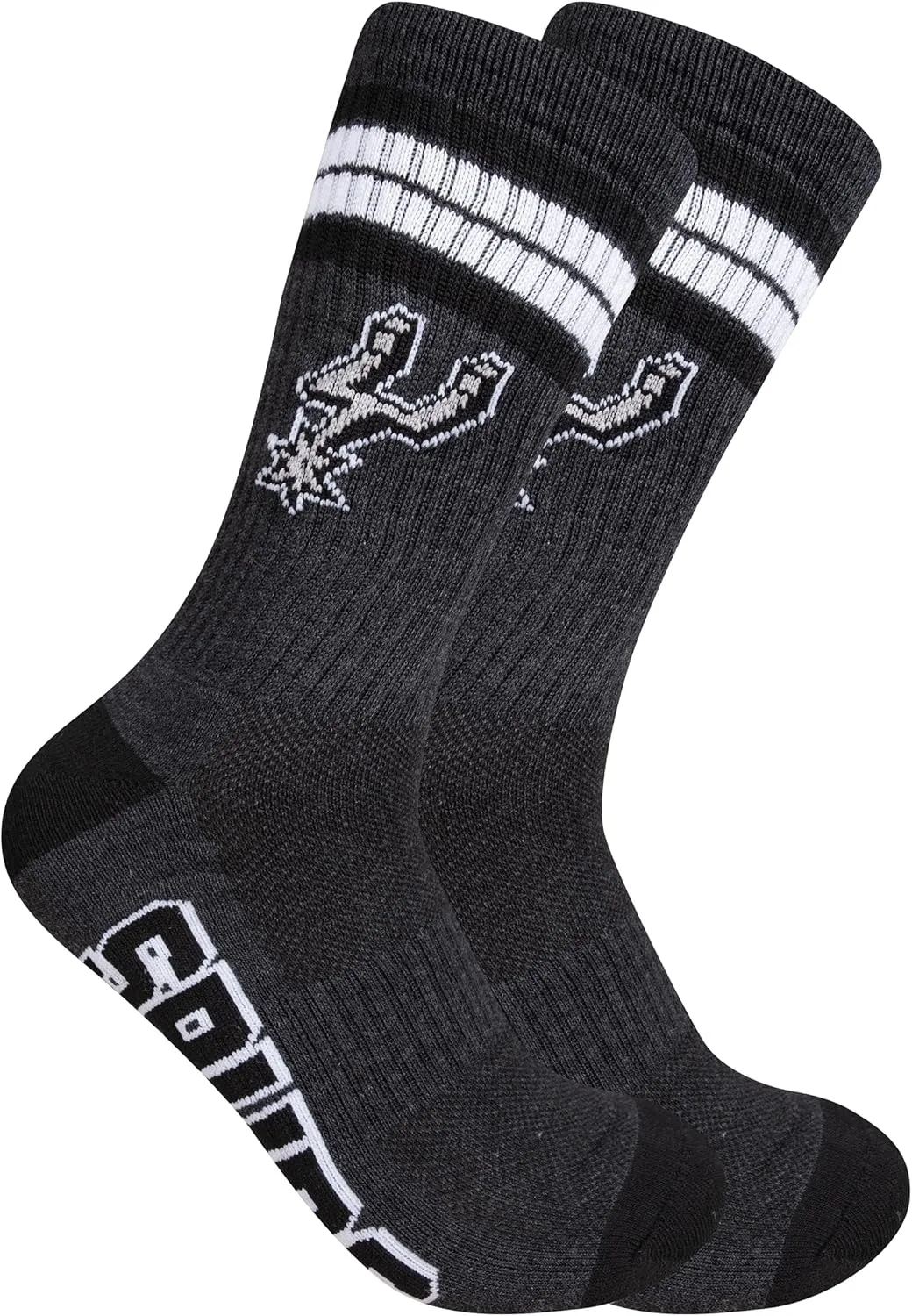 Ultra Game Men's NBA Official Athletic Cushioned Secure Fit Team Crew Socks-3 Pack