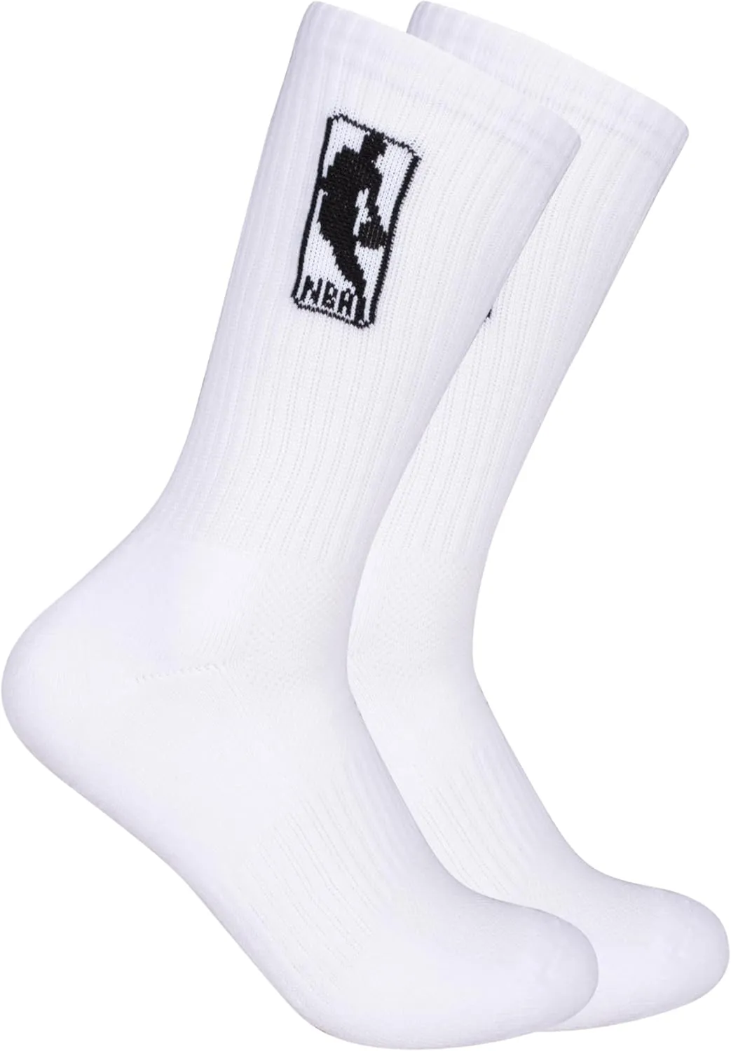Ultra Game Youth NBA Official Athletic Cushioned Secure Fit Crew Socks-6 Pack
