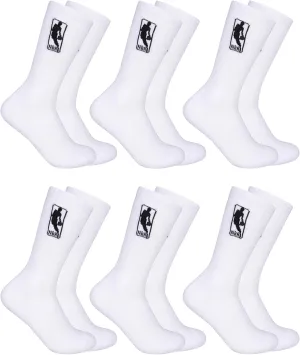 Ultra Game Youth NBA Official Athletic Cushioned Secure Fit Crew Socks-6 Pack