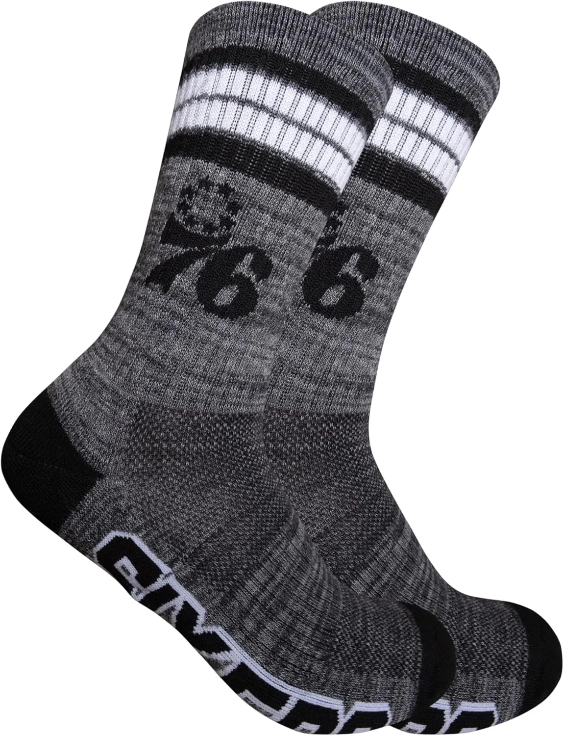 Ultra Game Youth NBA Official Athletic Cushioned Secure Fit Team Crew Socks-3 Pack