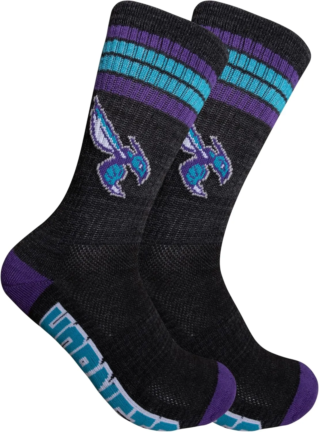 Ultra Game Youth NBA Official Athletic Cushioned Secure Fit Team Crew Socks-3 Pack