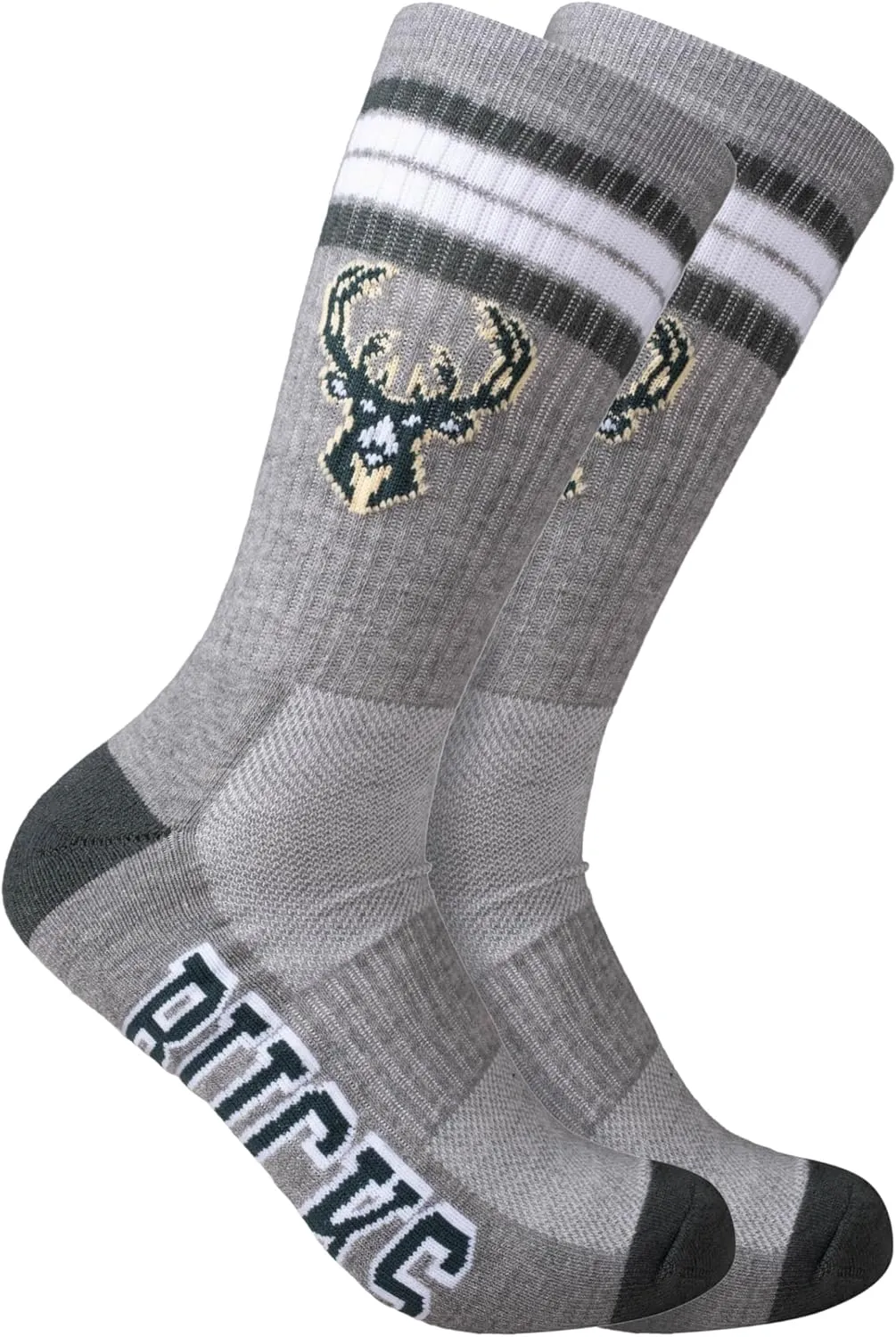Ultra Game Youth NBA Official Athletic Cushioned Secure Fit Team Crew Socks-3 Pack
