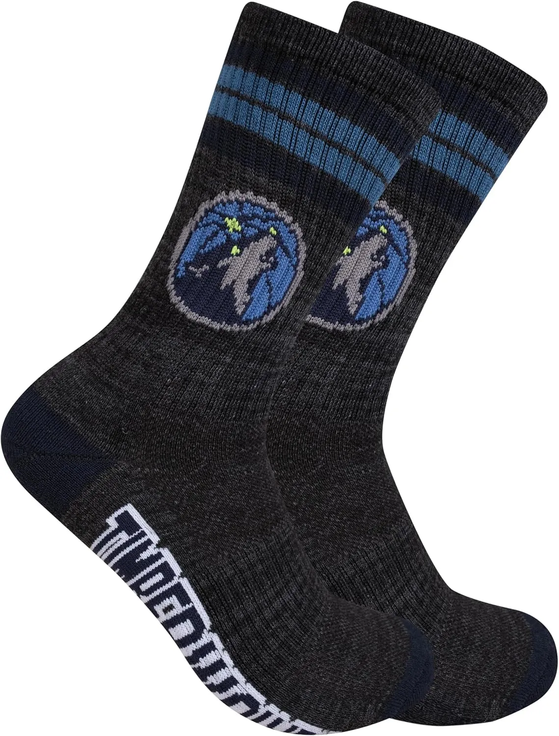 Ultra Game Youth NBA Official Athletic Cushioned Secure Fit Team Crew Socks-3 Pack