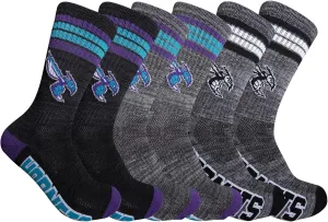 Ultra Game Youth NBA Official Athletic Cushioned Secure Fit Team Crew Socks-3 Pack