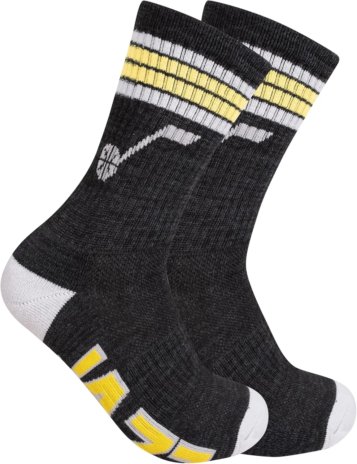 Ultra Game Youth NBA Official Athletic Cushioned Secure Fit Team Crew Socks-3 Pack