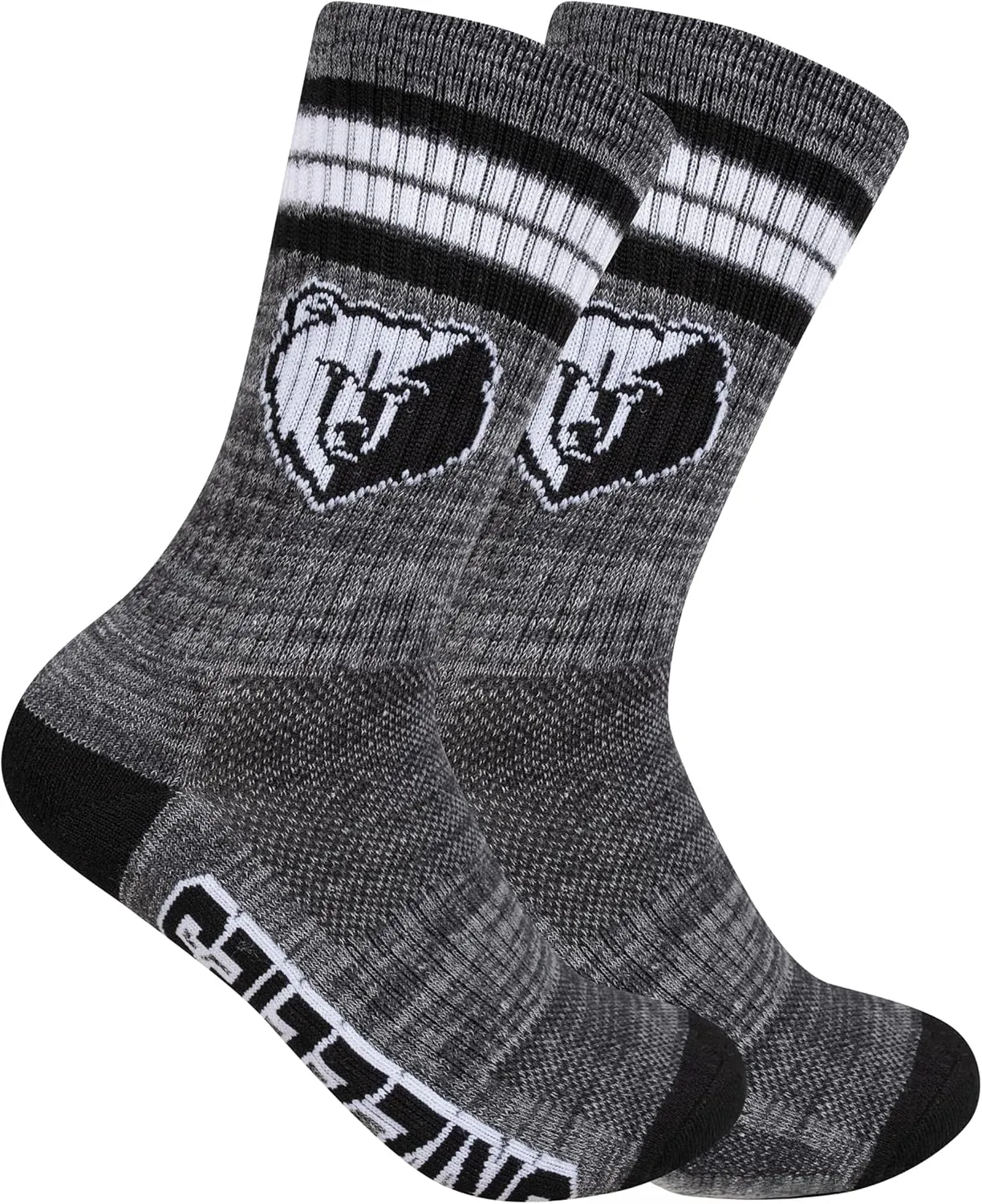 Ultra Game Youth NBA Official Athletic Cushioned Secure Fit Team Crew Socks-3 Pack