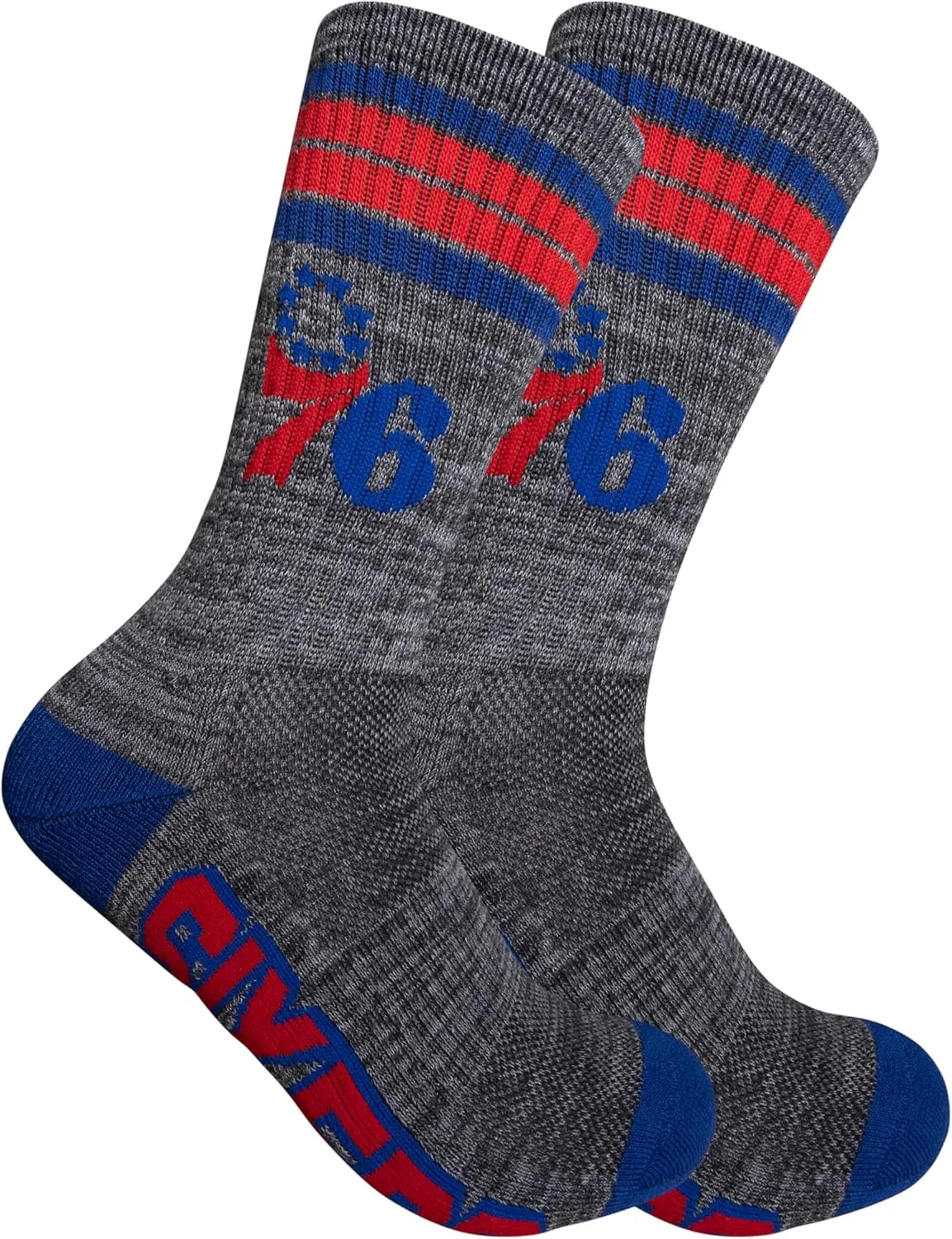 Ultra Game Youth NBA Official Athletic Cushioned Secure Fit Team Crew Socks-3 Pack