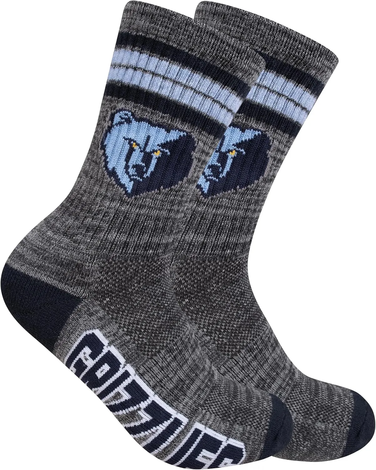 Ultra Game Youth NBA Official Athletic Cushioned Secure Fit Team Crew Socks-3 Pack