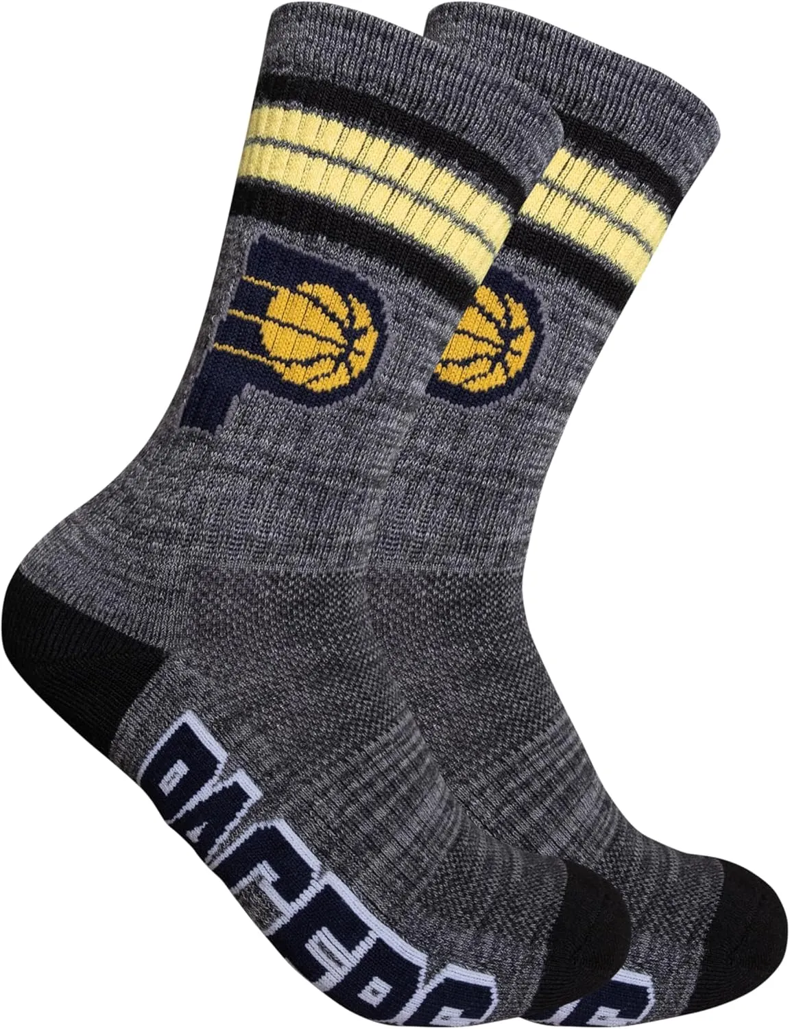 Ultra Game Youth NBA Official Athletic Cushioned Secure Fit Team Crew Socks-3 Pack