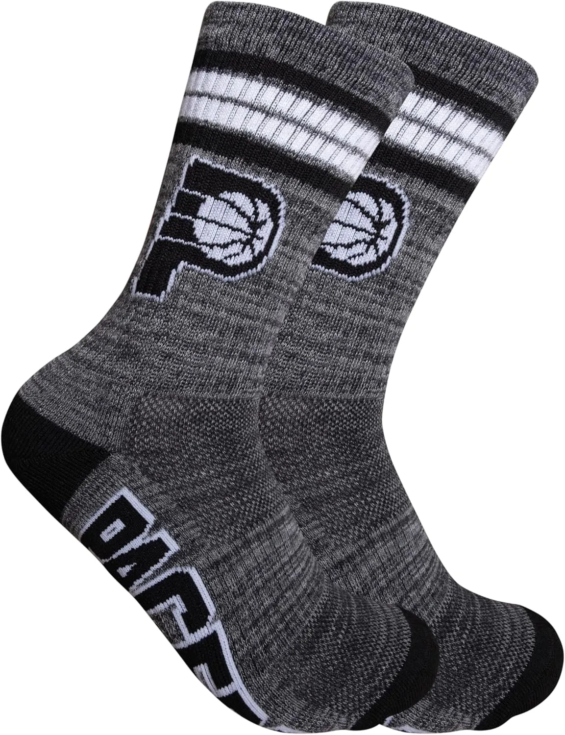 Ultra Game Youth NBA Official Athletic Cushioned Secure Fit Team Crew Socks-3 Pack