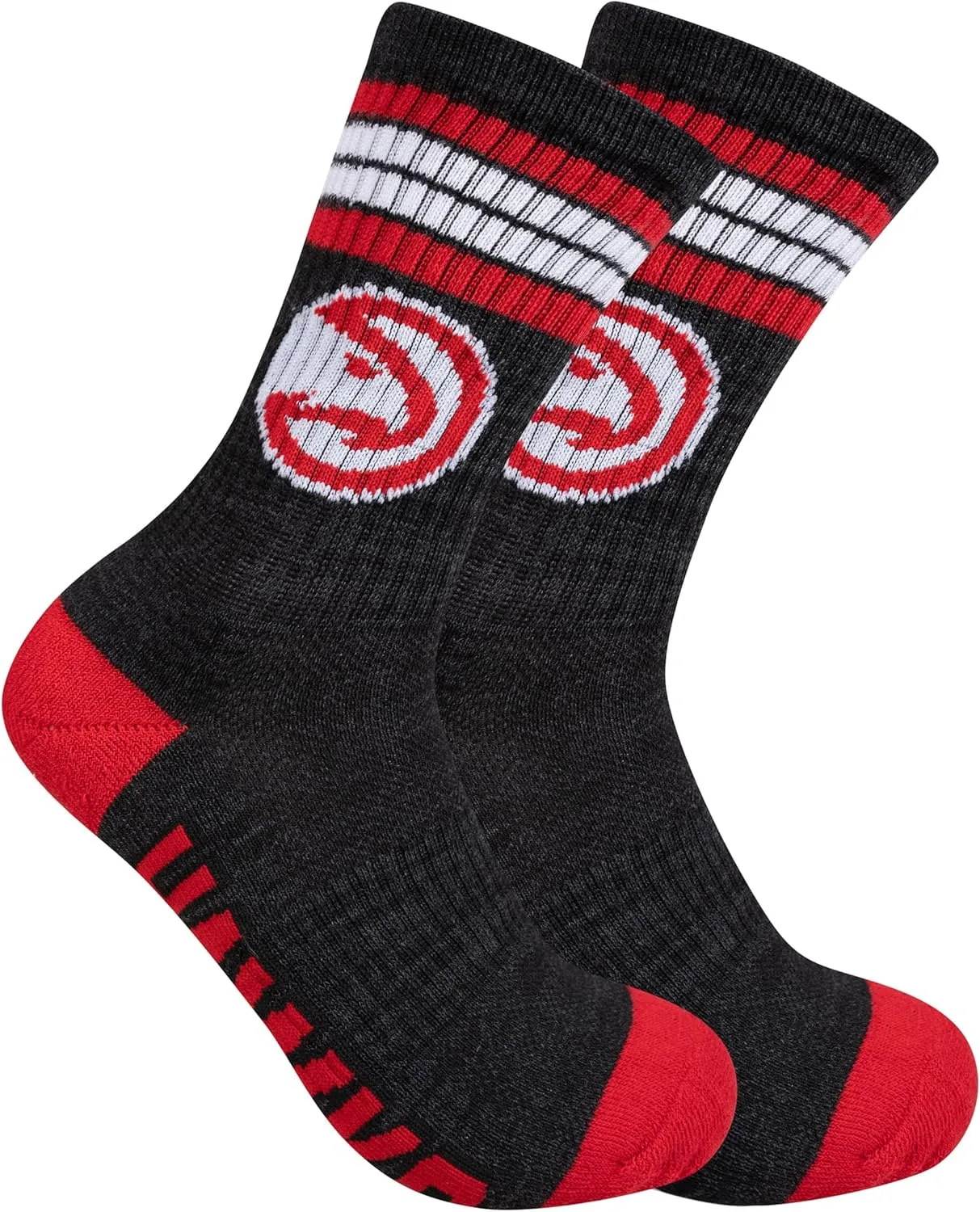Ultra Game Youth NBA Official Athletic Cushioned Secure Fit Team Crew Socks-3 Pack