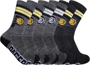 Ultra Game Youth NBA Official Athletic Cushioned Secure Fit Team Crew Socks-3 Pack