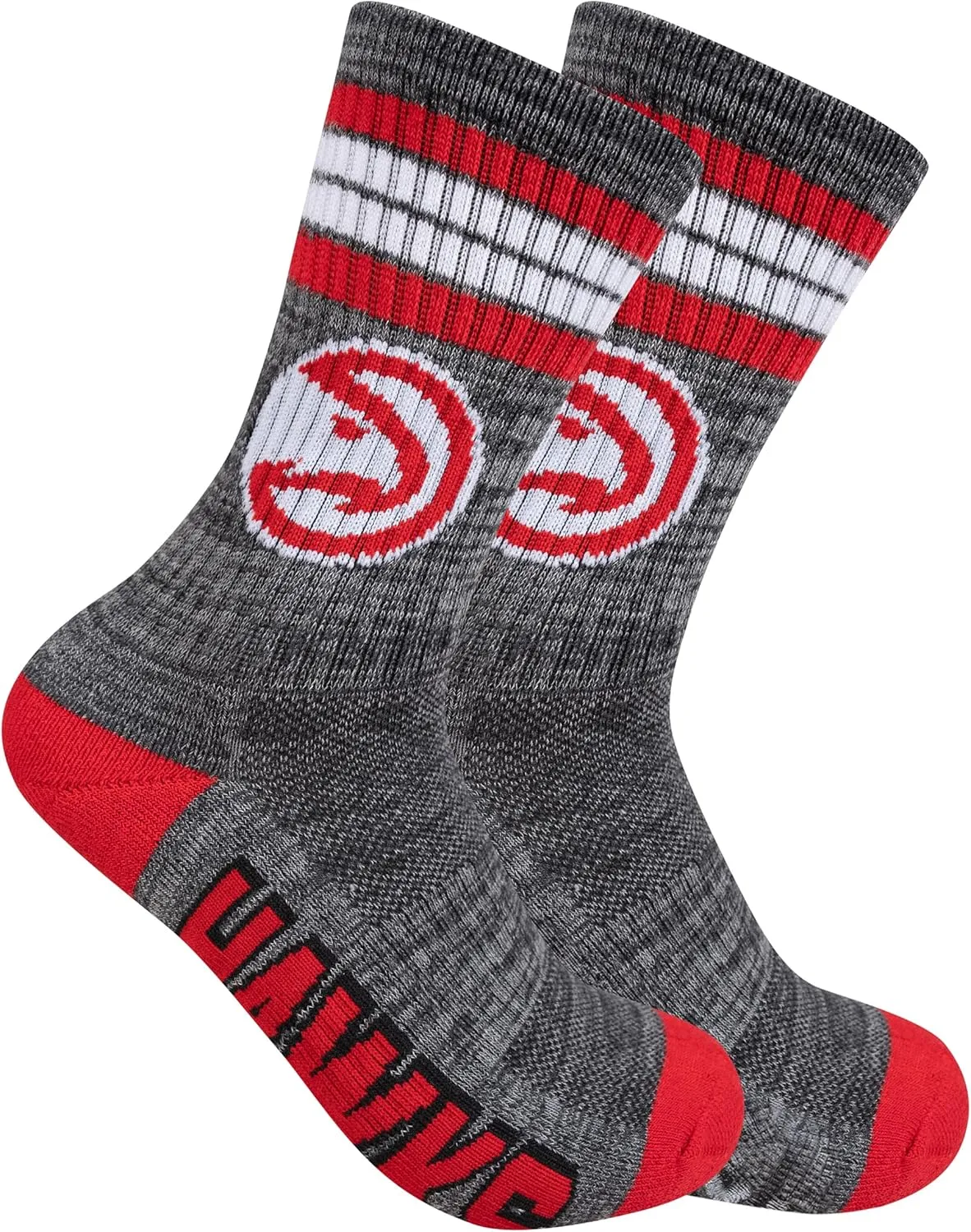 Ultra Game Youth NBA Official Athletic Cushioned Secure Fit Team Crew Socks-3 Pack