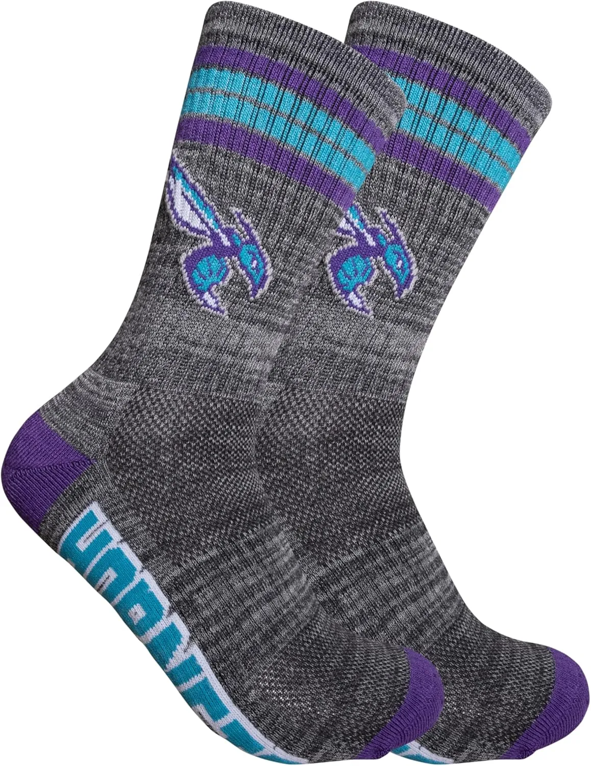 Ultra Game Youth NBA Official Athletic Cushioned Secure Fit Team Crew Socks-3 Pack