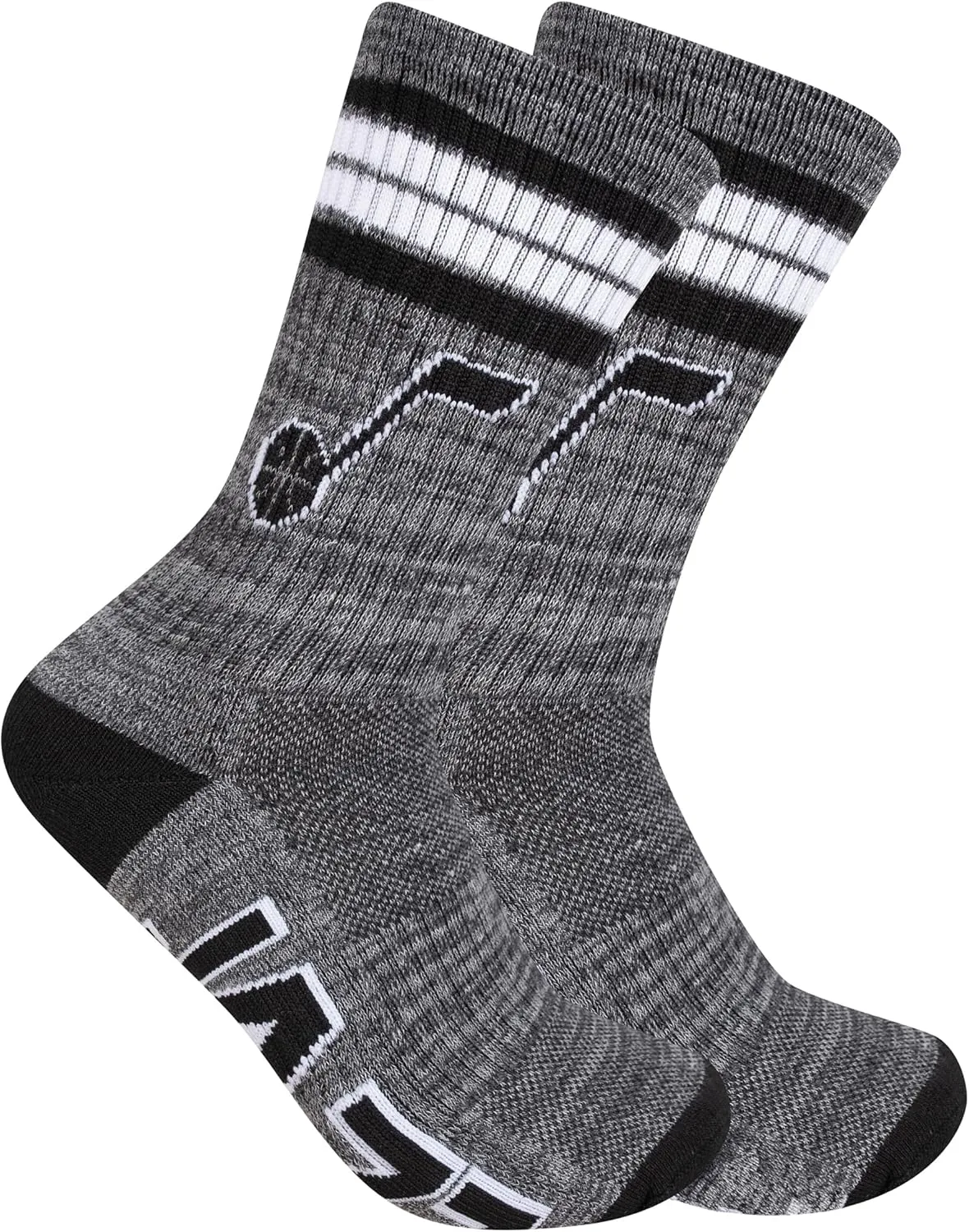 Ultra Game Youth NBA Official Athletic Cushioned Secure Fit Team Crew Socks-3 Pack