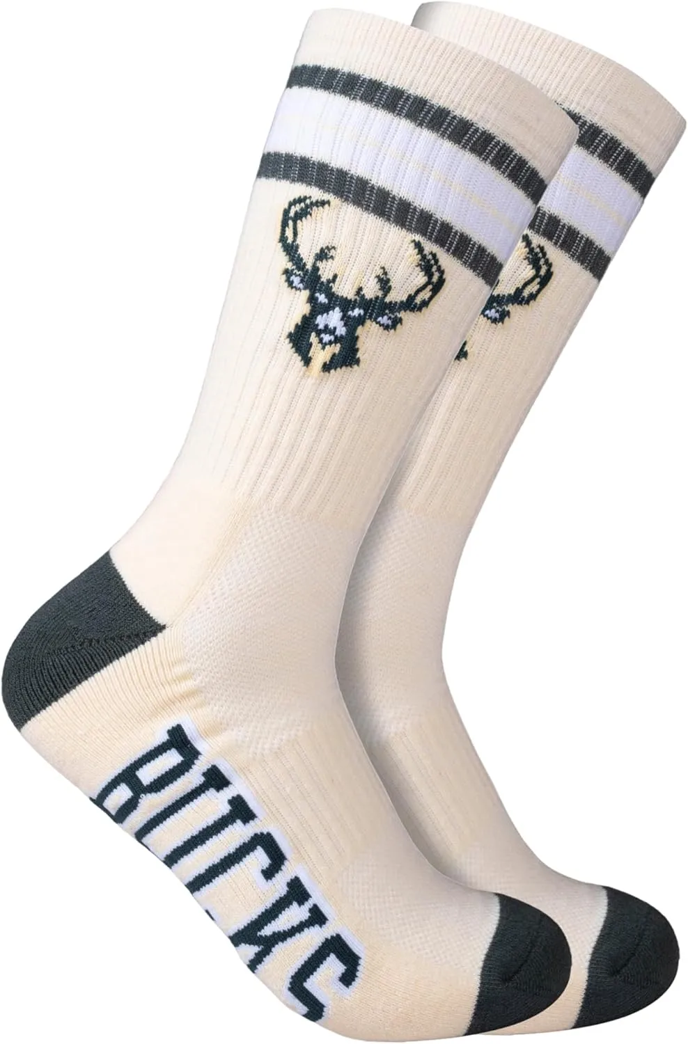 Ultra Game Youth NBA Official Athletic Cushioned Secure Fit Team Crew Socks-3 Pack