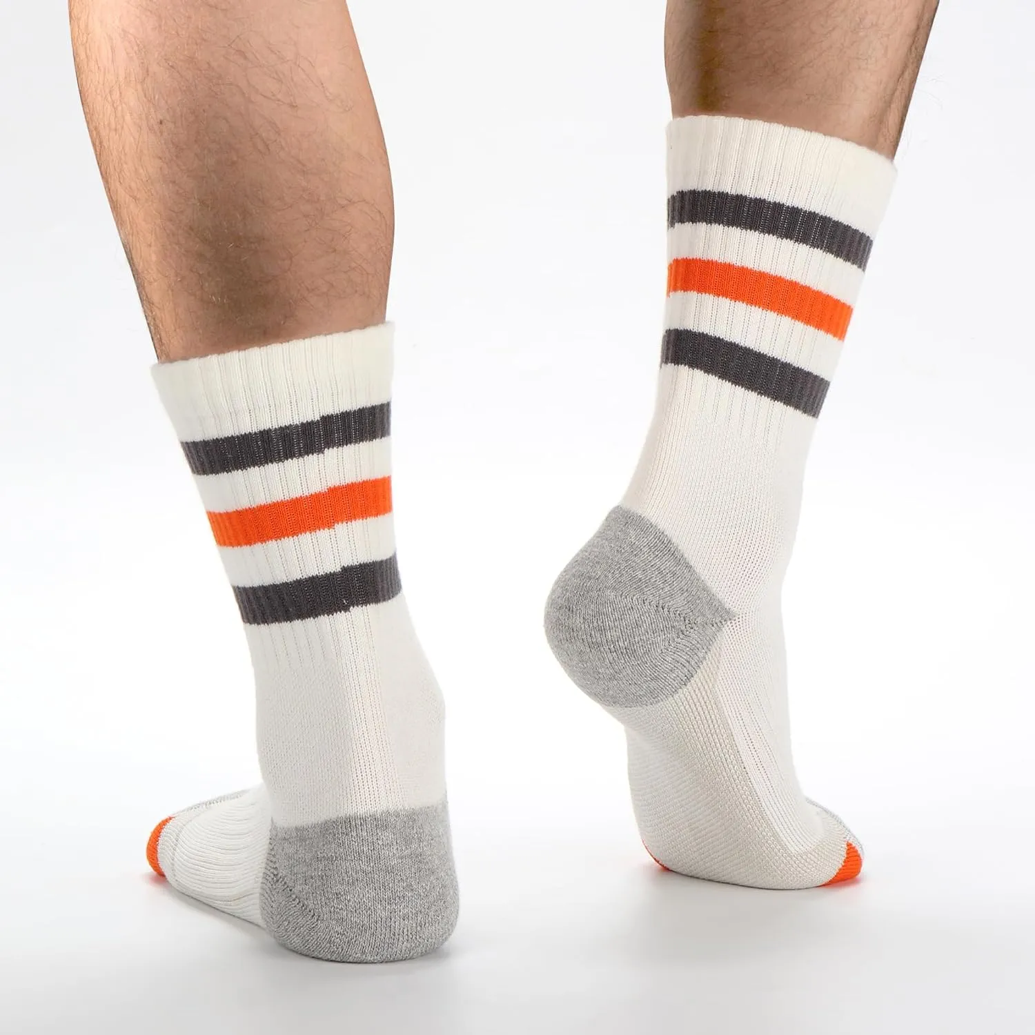Ultrafun 3/4 Pairs Athletic Running Socks Men Women Compression Cushioned Crew Gym Sports Basketball Socks