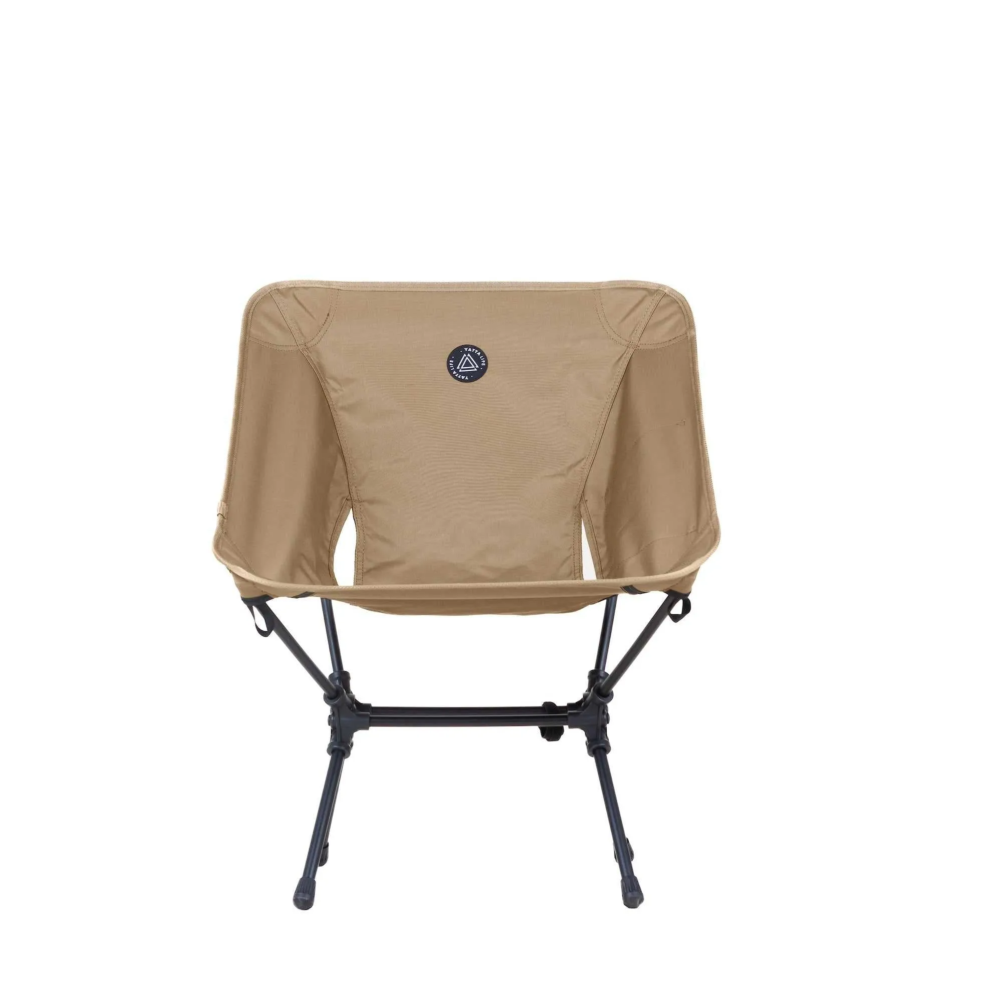 Ultralight Folding Camping Chair with Storage Pouch - Khaki, Low Back Design