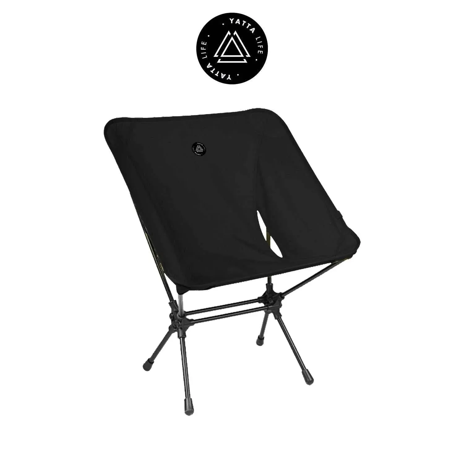 Ultralight Folding Camping Chair with Storage Pouch - Khaki, Low Back Design