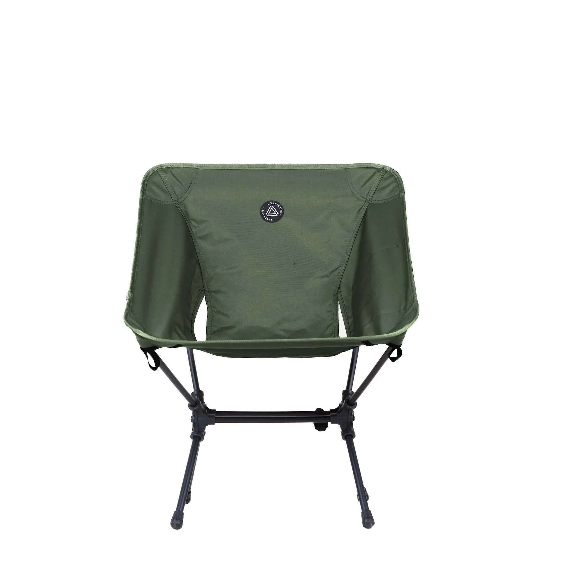 Ultralight Folding Camping Chair with Storage Pouch - Khaki, Low Back Design