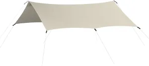 Ultralight Hiking Awning Only 360g for 2-8 People 15D Double Silicon Coating Camping Canopy Sun Tarp 3x3 4x3 4x4.5m for Outdoors, Picnic(Grey,4x4.5m)
