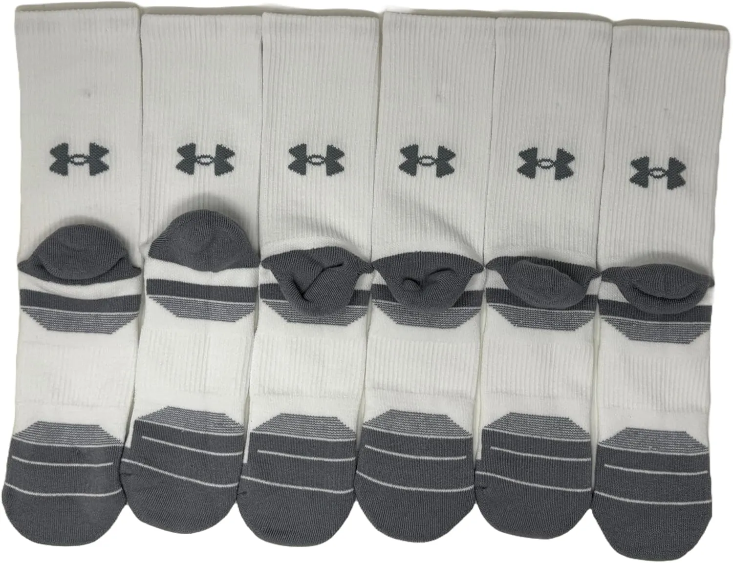 Under Armour Men's UA Performance Tech Cushioned Crew Socks - 6 Pack