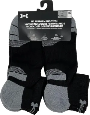 Under Armour Men's UA Performance Tech Cushioned Low Cut Socks - 6 Pack
