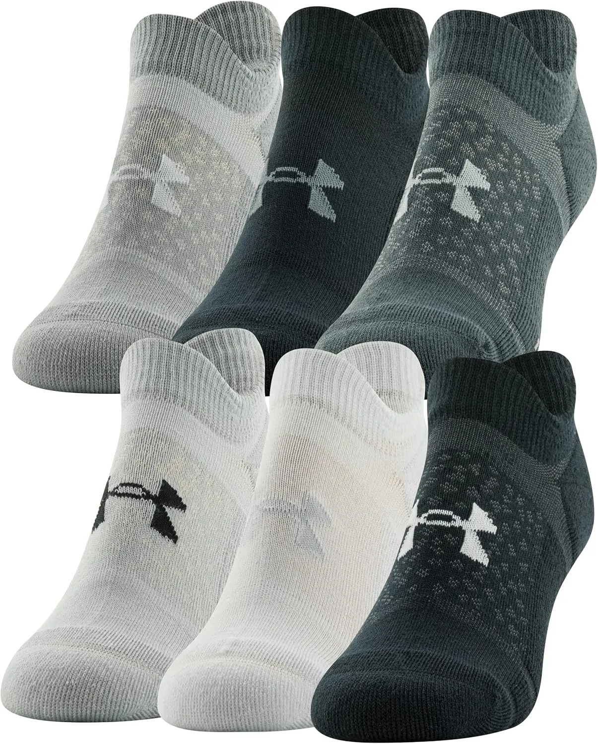 Under Armour Women's Cushioned No Show Socks, 6-Pairs