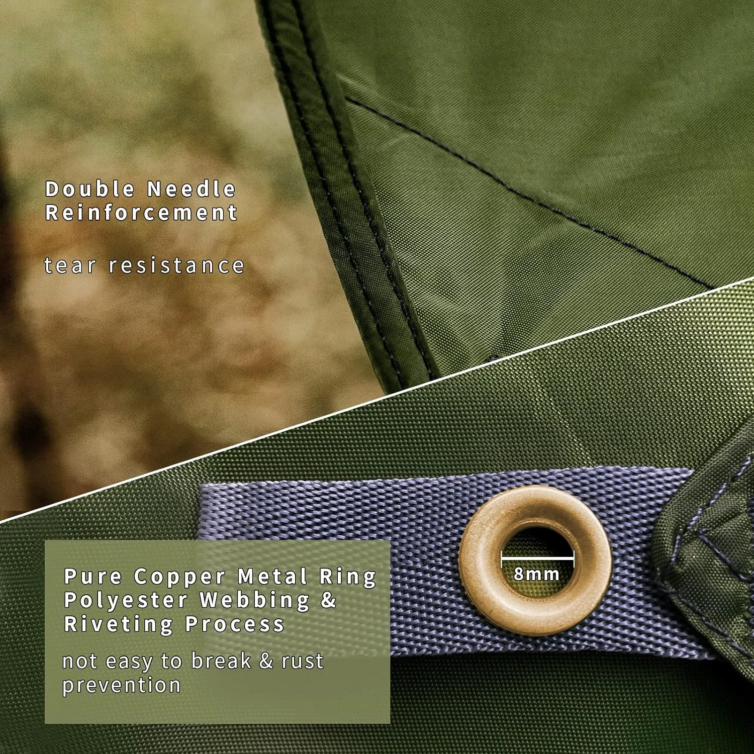 Unigear Hexagon Hammock Rain Fly,15x14FT/12x10FT Multifunctional Waterproof Camping Tarp,Lightweight and Compact Tent Tarp for Backpacking, Hiking, Traveling