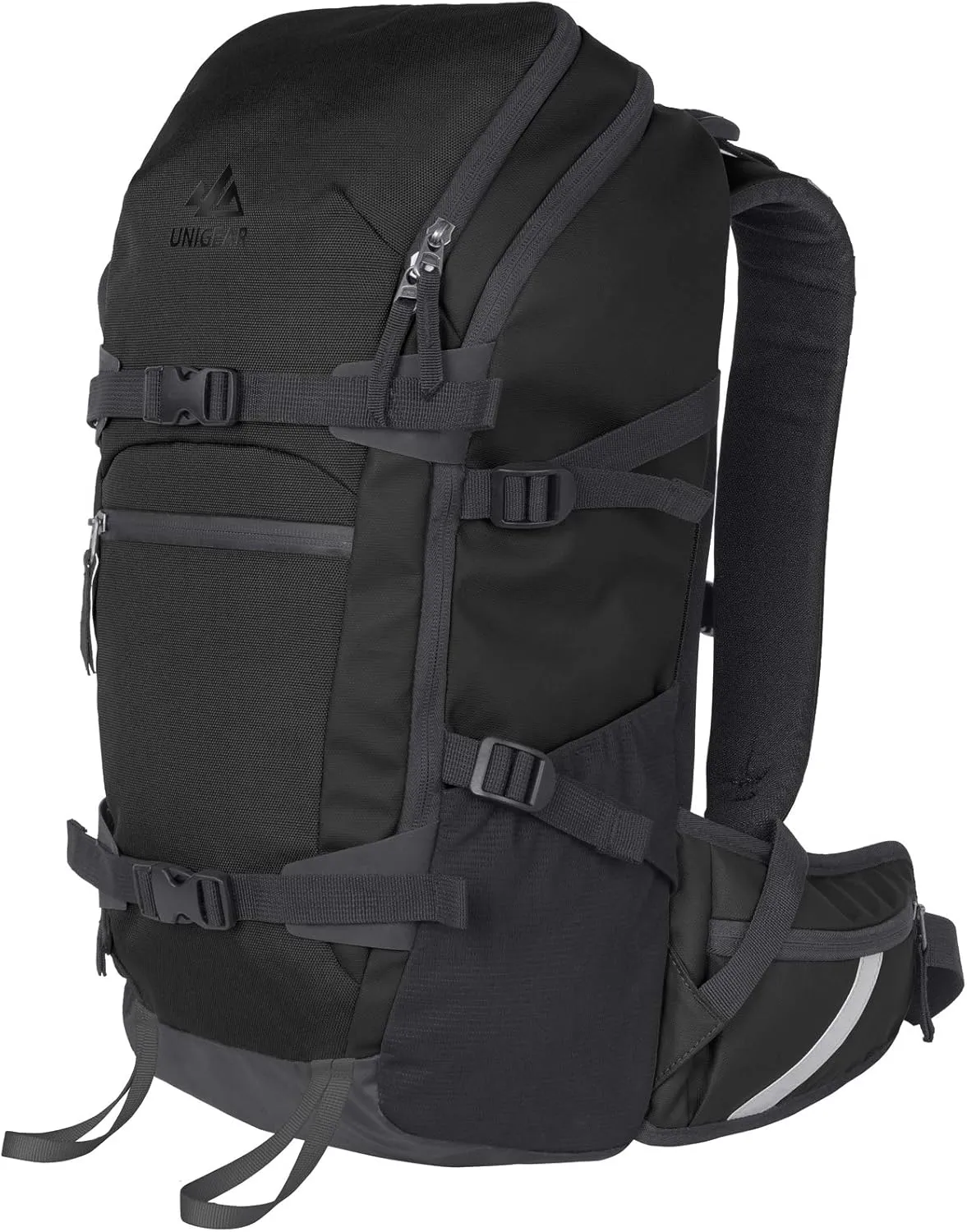 Unigear Ski Backpack, 22L Snowboard Travel Backpack 900D Polyester Waterproof Backpack for Snowboard, Ski, Camping, Hiking (Black)