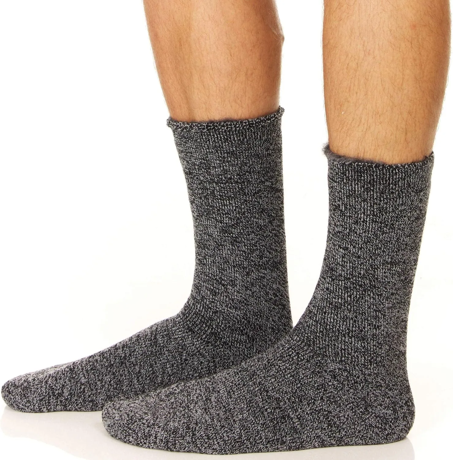 UNIQUE STYLES ASFOOR 3 Pack Thermal Heated Hiking Socks For Men, Thick Warm Winter Socks For Outdoors
