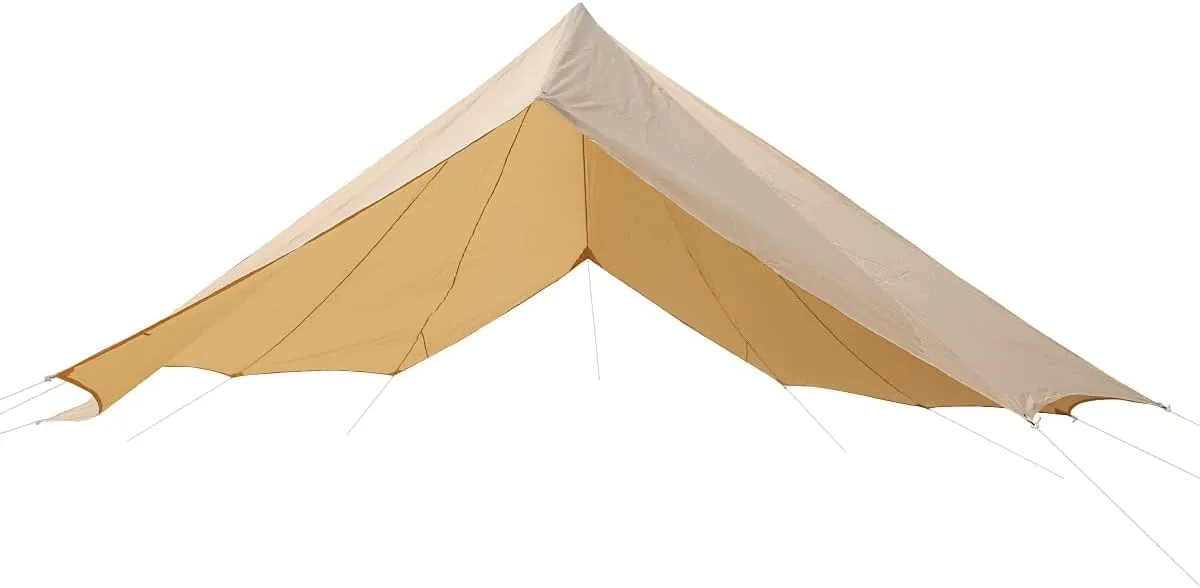 UNISTRENGH Waterproof Tent Tarp Sunshade for 4M 5M 6M Dual Doors Bell Tent, Heavy Duty Oxford Top Roof Cover Shelter for Cotton Canvas Camping Tent (for 6M Double Doors Tent)