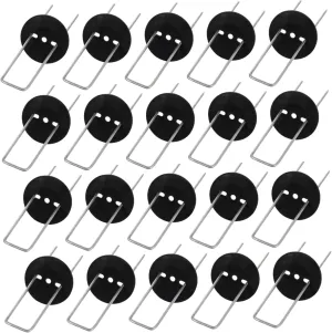 UPKOCH 30 Sets U Shaped Lawn Pegs with Gaskets for Gardening Durable Tent Fixing Tools for Outdoor Use Secure Ground Stakes for Canopy Tarp and Landscape Applications