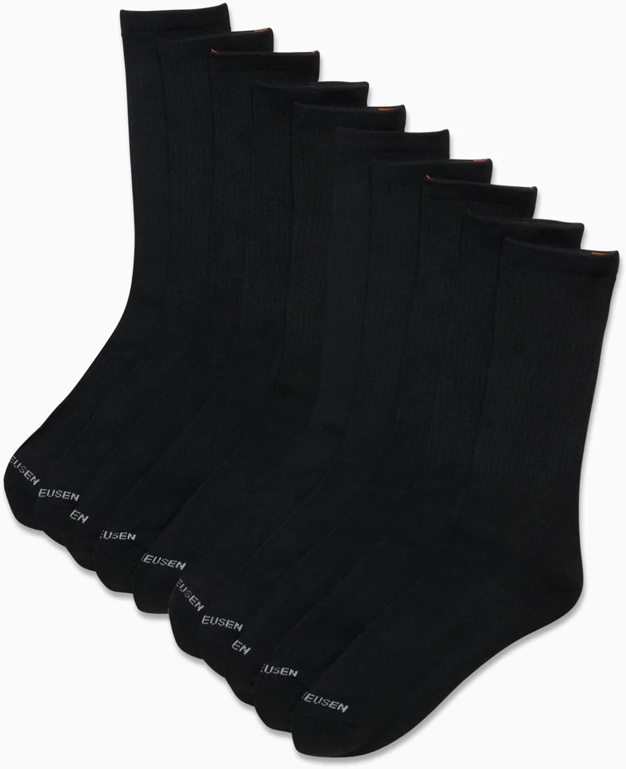 Van Heusen Mens Crew Socks - 10 Pack Performance Stretch Cushioned Breathable Athletic Socks for Men (Size: 6-12.5)