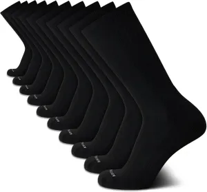 Van Heusen Mens Crew Socks - 10 Pack Performance Stretch Cushioned Breathable Athletic Socks for Men (Size: 6-12.5)