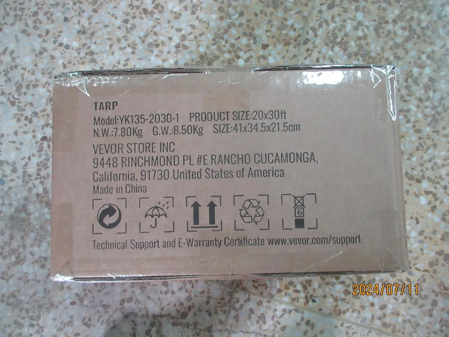 VEVOR Tarp Waterproof 20x30 ft, Plastic Poly Tarp Cover 10 Mil, Multi Purpose Tear UV and Temperature Resistant Outdoor Tarpaulin with High Durability Reinforced Grommets (Silver/Brown)
