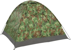VICASKY 1Pc Camouflage Tent Lightweight Portable Camping Tent for One Person Quick Setup Outdoor Hiking Tent with UV Protection Random Color