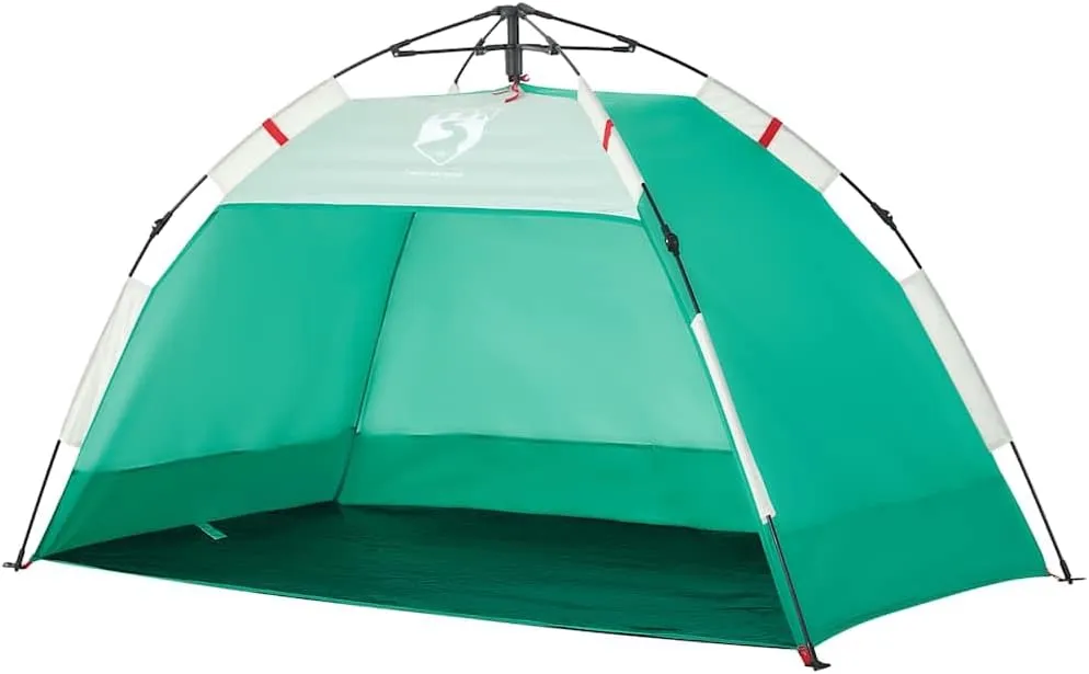 vidaXL Beach Tent 2-Person, Outdoor Shelter, Camping Tent for Garden Patio, Backpacking Tent, Beach Canopy, Sea Green Quick Release Waterproof