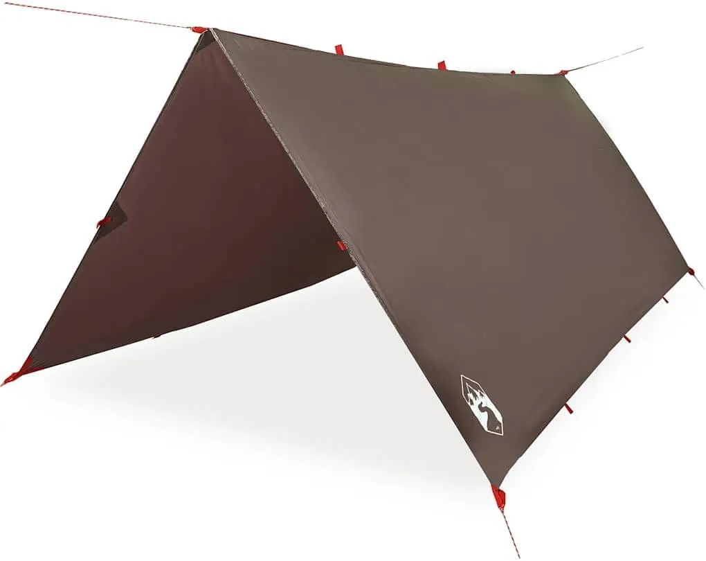 vidaXL Camping Tarp Brown 159.8x120.5 Waterproof