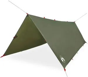 vidaXL Camping Tarp Olive Green 159.8x120.5 Waterproof