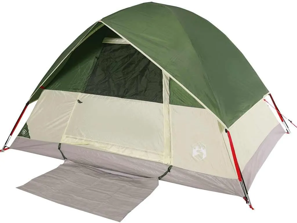 vidaXL Camping Tent Dome 2-Person Green Waterproof