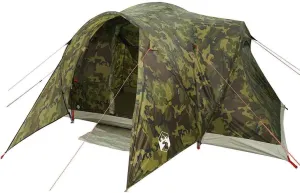 vidaXL Family Tent Dome 6-Person Camouflage Waterproof