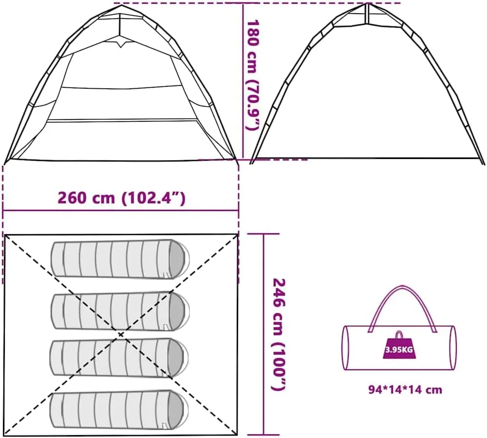vidaXL Fishing Tent Fishing Tents Tent