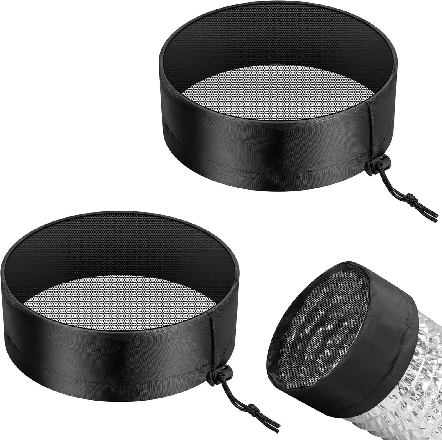 VIVOSUN 2-Pcs. Grow Tent Vent Cover, 4"/6"/8" Duct Filter Vent Cover with Elastic Band and Fixed Buckle for Plant Grow Tent Vent