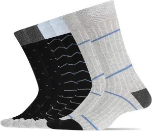 WANDER Men's Dress Socks Cotton Thin Classic Lightweight Socks 6/8 Pairs Solid & Patterned Soft Breathable Socks